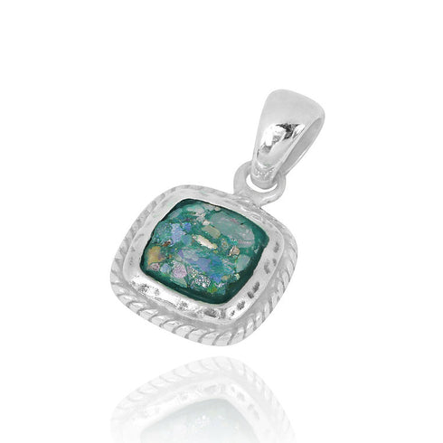 Classic Square Roman Glass Pendant